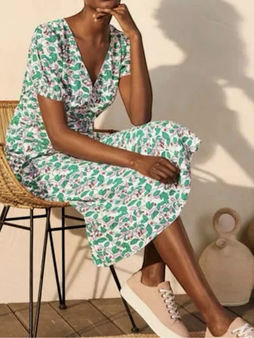 Boden Tessa Ivory Orchard Floral Dress Size 8